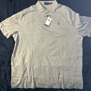 Men’s Grey Polo by Ralph Lauren Short Sleeve Knit Shirt